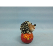 Apple Hedgehog forma artesanato de cerâmica (LOE2535-C8.5)